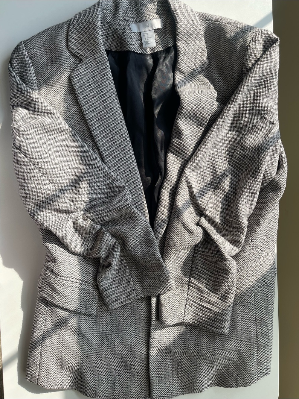H&M Gray Textured Women's Blazer